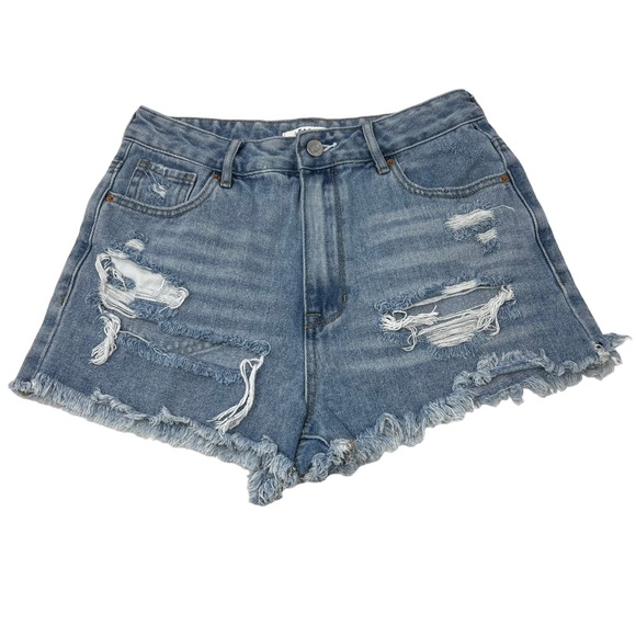 Pacsun High Rise Festival Distressed Cut Off Jean Shorts size 28 (Small, size 6) - Picture 11 of 13